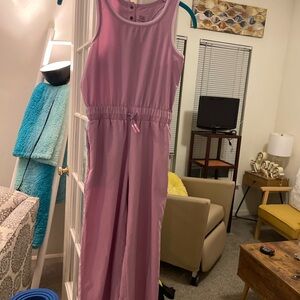 Athleta Girls' Sleeveless Mauve Pink One-Piece Romper